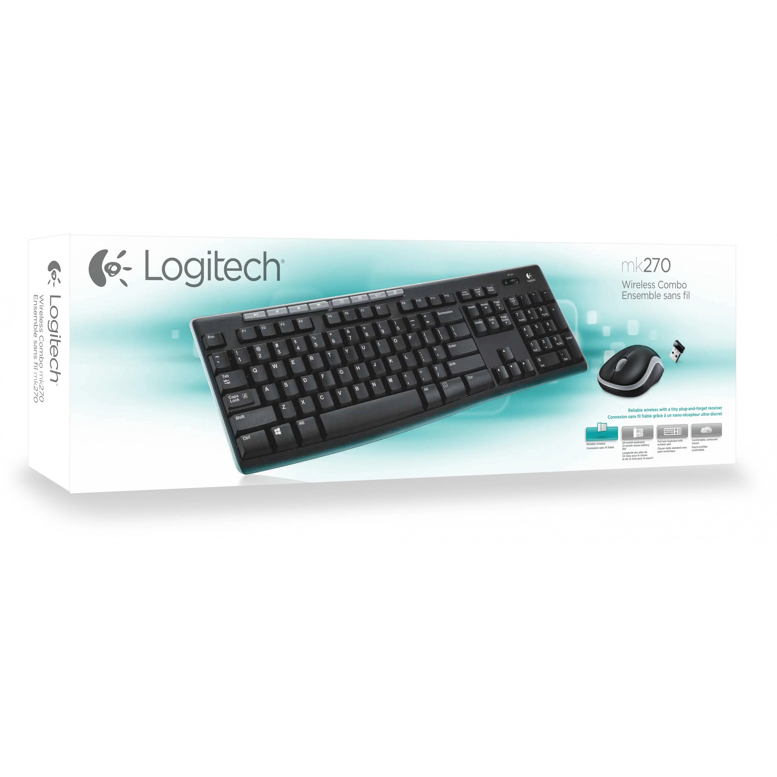 Belaidis klaviatūros ir pelės rinkinys Logitech MK270, DE išdėstymas