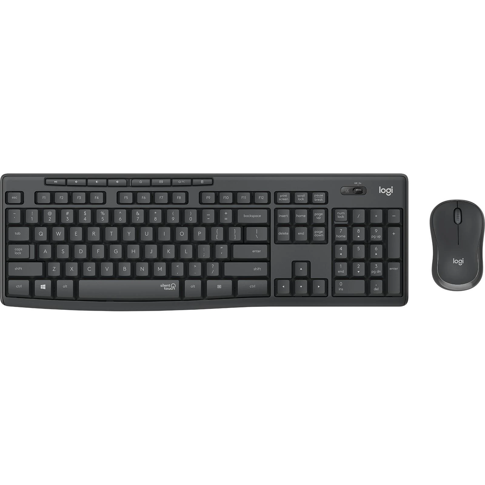 Tyli belaidė Klaviatūra su pele Logitech MK295, DE išdėstymas