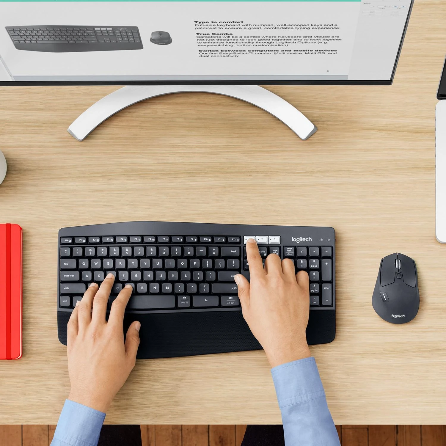 Belaidė klaviatūra ir pele Logitech MK850 Performance, Išdėstymas: Vokiečių (Qwerty): 920-008221