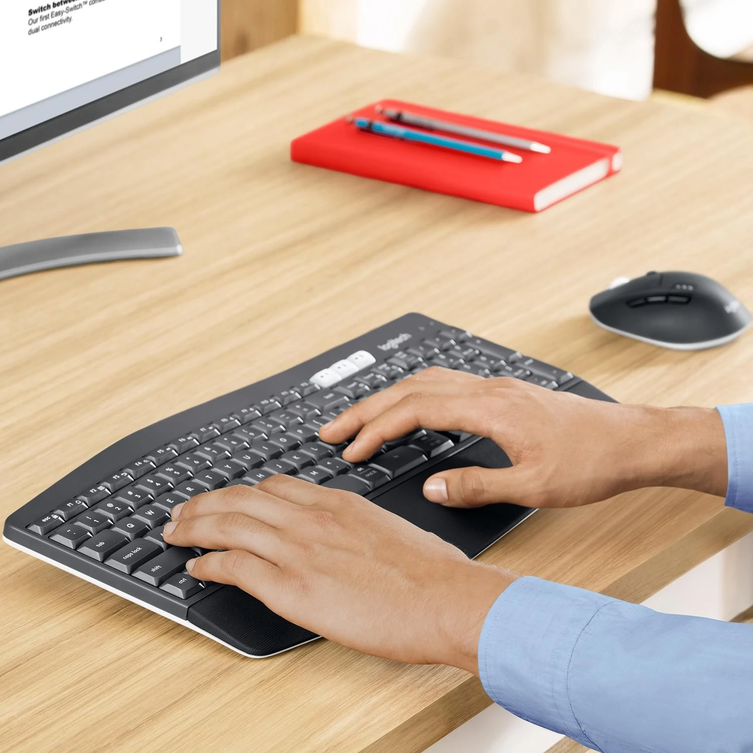 Belaidė klaviatūra ir pele Logitech MK850 Performance, Išdėstymas: Vokiečių (Qwerty): 920-008221