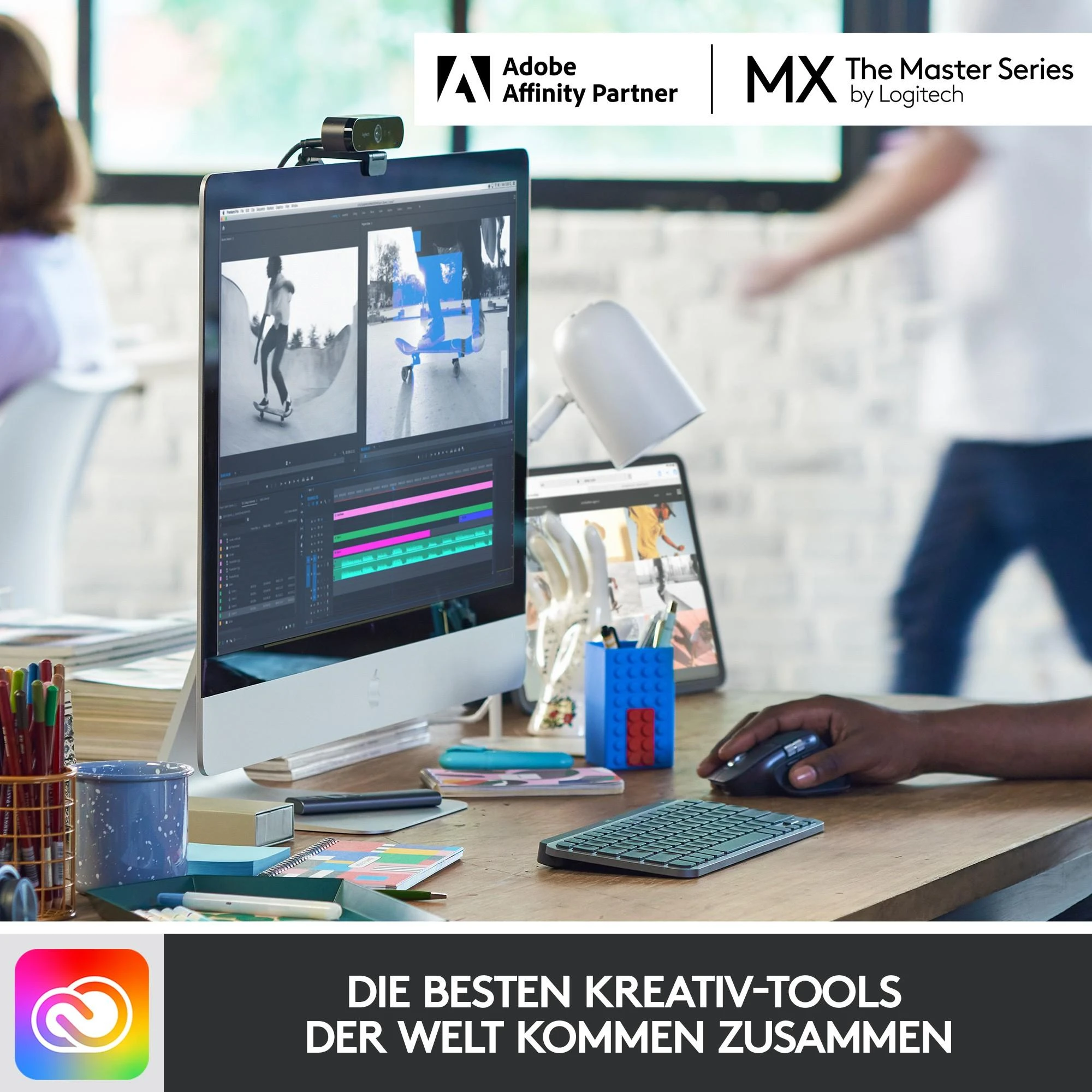 Minimalistinė Belaidė Klaviatūra su apašvietimu Logitech MX Keys Mini, Grafito spalvos, Vokiečių (Qwertz) išdėstymas