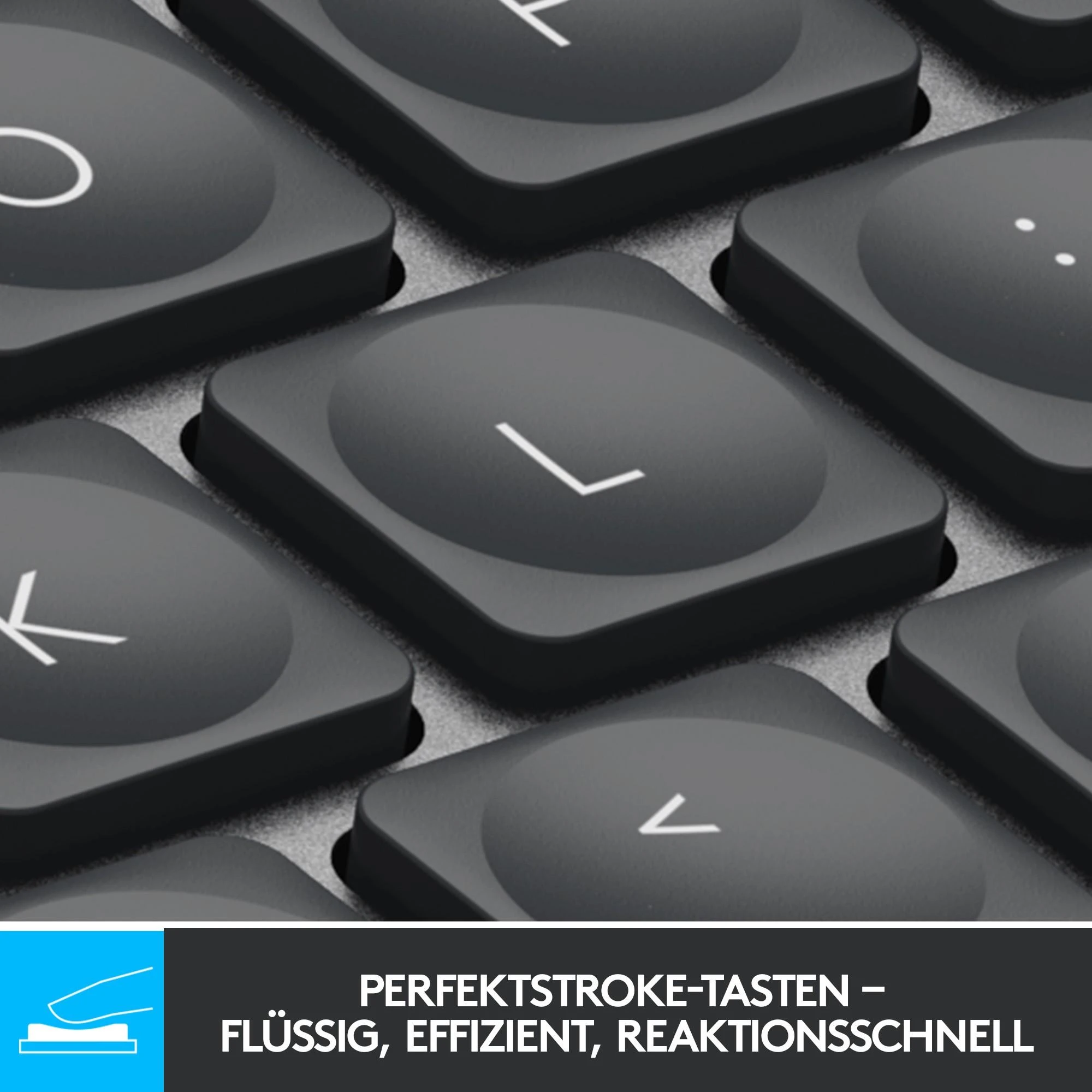 Minimalistinė Belaidė Klaviatūra su apašvietimu Logitech MX Keys Mini, Grafito spalvos, Vokiečių (Qwertz) išdėstymas