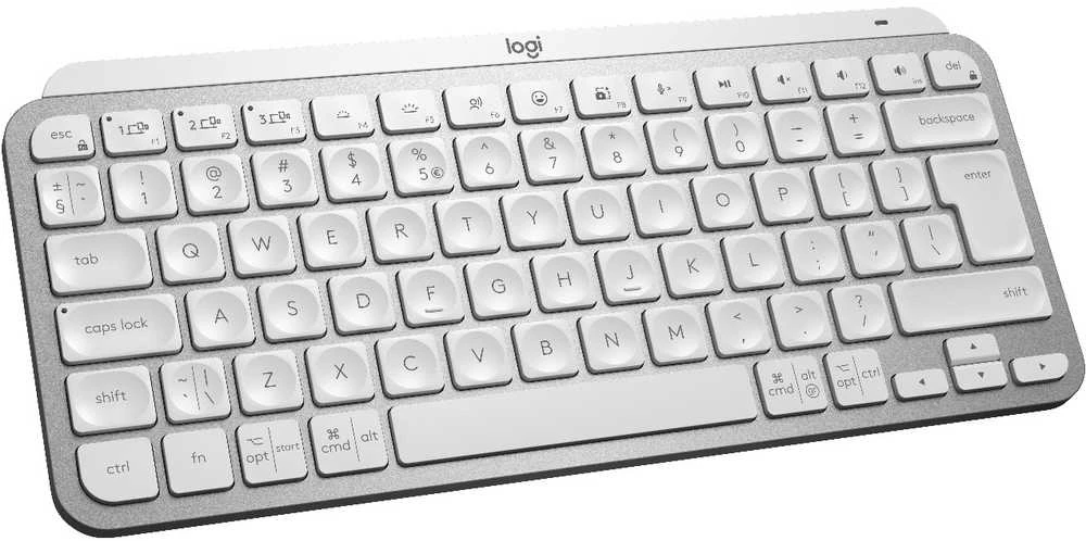 Minimalistinė Belaidė Klaviatūra su apašvietimu Logitech MX Keys Mini, Pilkos spalvos, US tarptautinis (Qwerty) išdėstymas