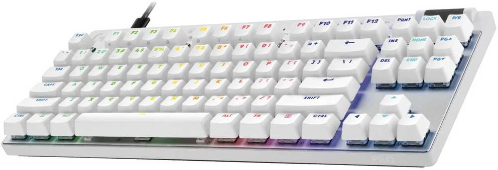 „Logitech G PRO X TKL Rapid“ žaidimų klaviatūra USB QWERTY US International Balta