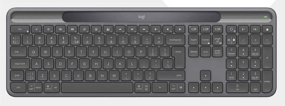 Klaviatūra LOGITECH Slim Solar+ verslui - GRAPHITE - PAN - 2.4GHZ/BT - NORDIC-613 - UNIV