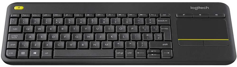 Klaviatūra Logitech WIRELESS TOUCH KEYBRD K400 PLUS - Juodas