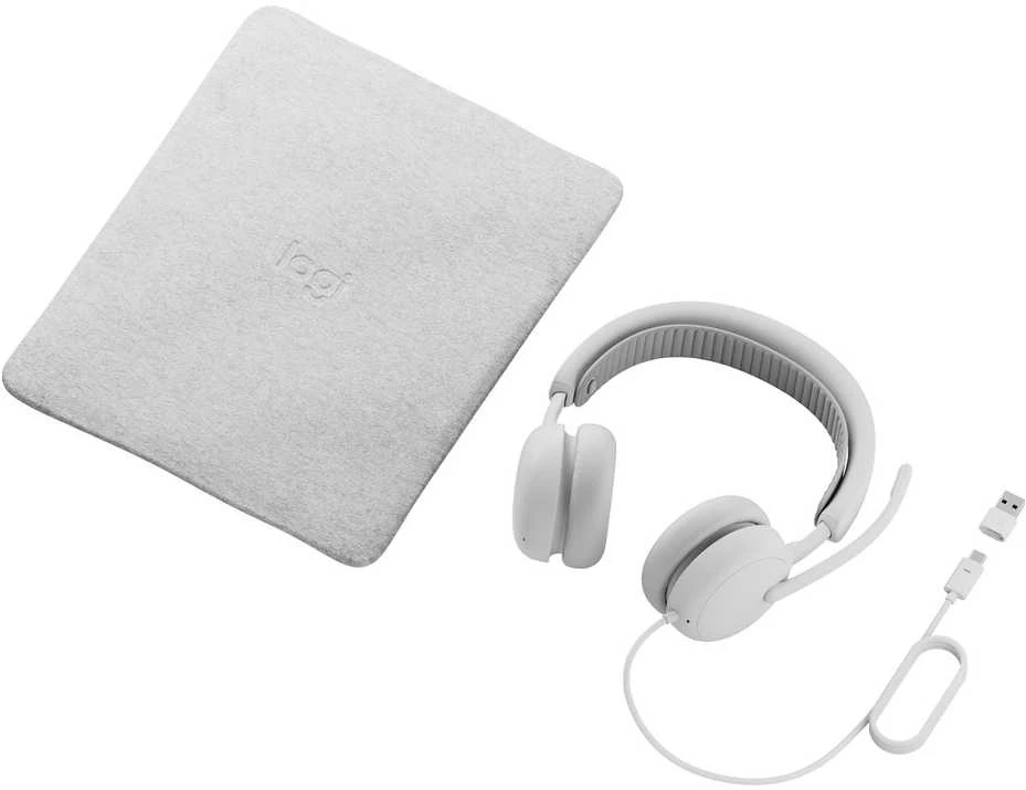 Ausinės Logitech Zone su laidu 2 skirta firm — balta