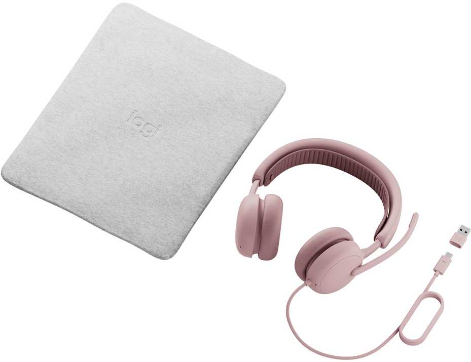 Logitech Zone su laidu 2 skirta Business, su laidu, 20 - 20000 Hz, Calls/Music, 223.5 g, Ausinės, Rose