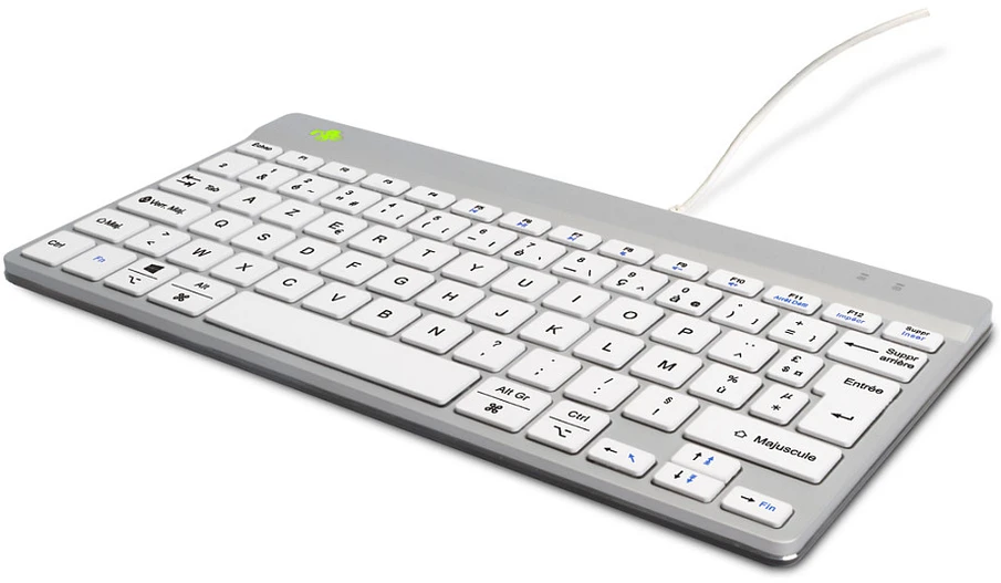R-GO COMPACT BREAK ERGONOMIC - Klaviatūra QWERTY (FR) WITH Baltas