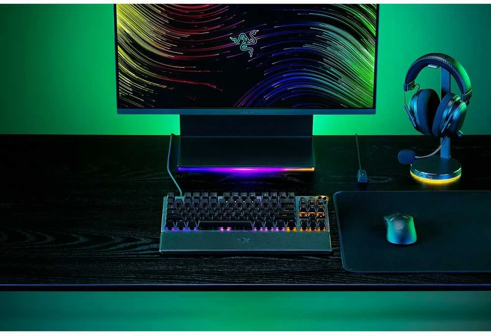 Klaviatūra Razer Huntsman V3 Pro Tenkeyless 8KHz Klaviatūra žaidimams, Analog Optical Gen 2 - ISO (DE), juoda (RZ03-05520400-R3G1)