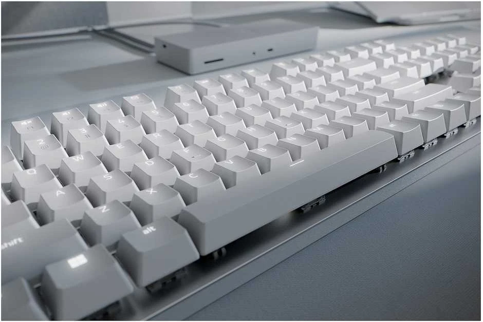 Belaidė Mechaninė klaviatūra Razer Pro Type Ultra, Orange Switch, DE išdėstymas, Balta