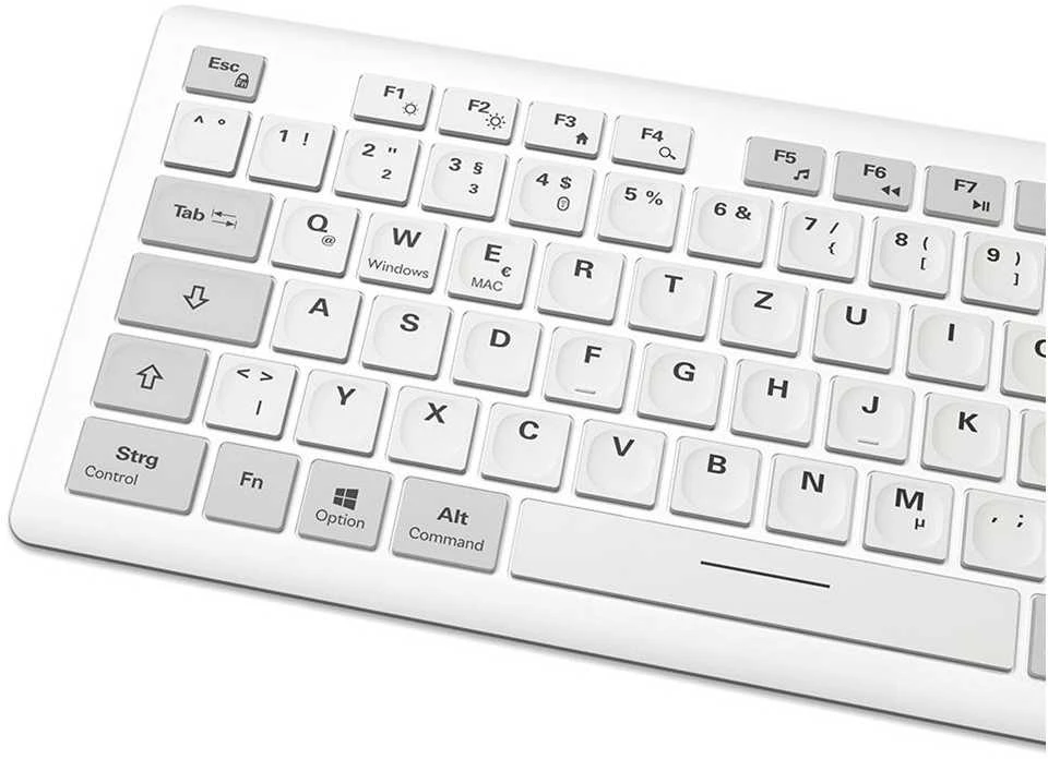 Klaviatūra Sharkoon OfficePal K30W DE išdėstymas Rubberdome wei