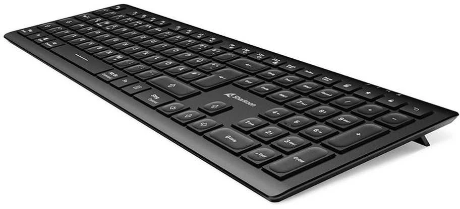 Klaviatūra Sharkoon OfficePal K30W DE išdėstymas Rubberdome juodas
