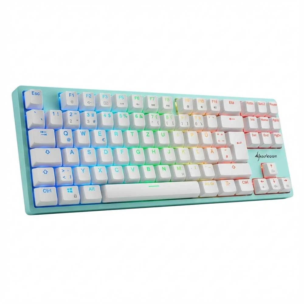 Klaviatūra Sharkoon SKILLER SGK50 S3 Ultimate Rev2 mint mėlynas QWERTZ