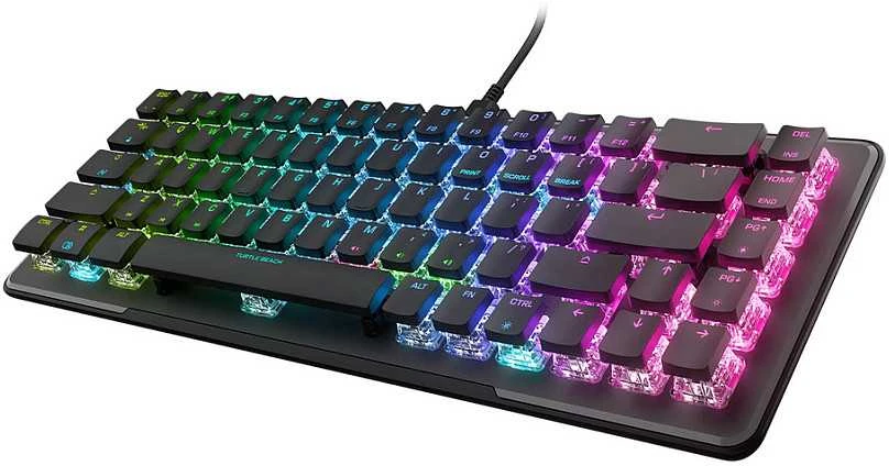 Turtle beach „Turtlebeach Vulcan II Mini“ juoda žaidimų klaviatūra su linijiniais raudonais jungikliais, vokiškas išdėstymas