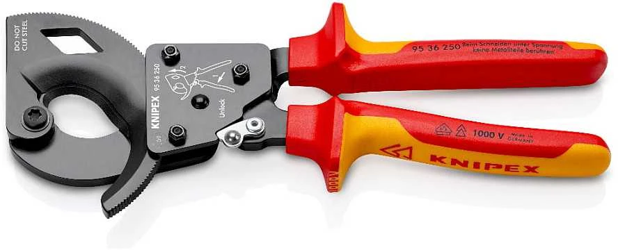 Terkšlinės kabelio žirklės 250mm KNIPEX 9536