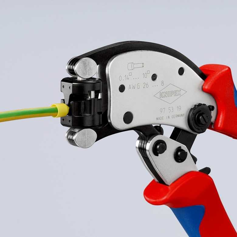 KNIPEX Twistor T Savaime besireguliuojančios užspaudimo replės antgaliams