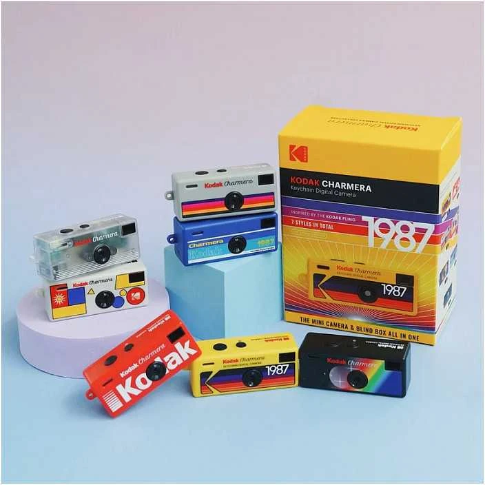 Kodak Charmera raktų pakabukas skaitmeniniams fotoaparatams žaliuzių dėžutė