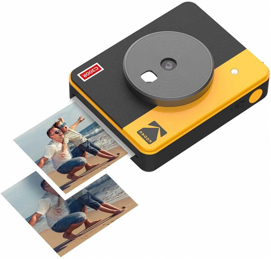 Momentinis Fotoaparatas - Kodak Mini Shot 3 Retro 4Pass Instant Photo Spausdintuvas, Geltona