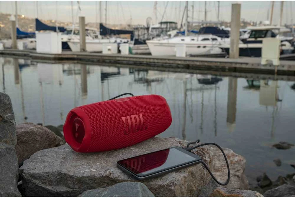 JBL Charge 5 nešiojama kolonėlė, Raudonos spalvos
