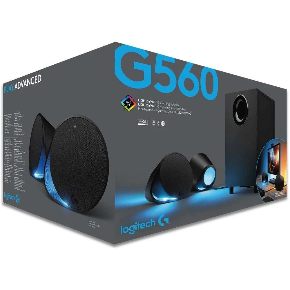 Kompiuterio kolonėlės Logitech G560 2.1 kanalai 120 W Juoda