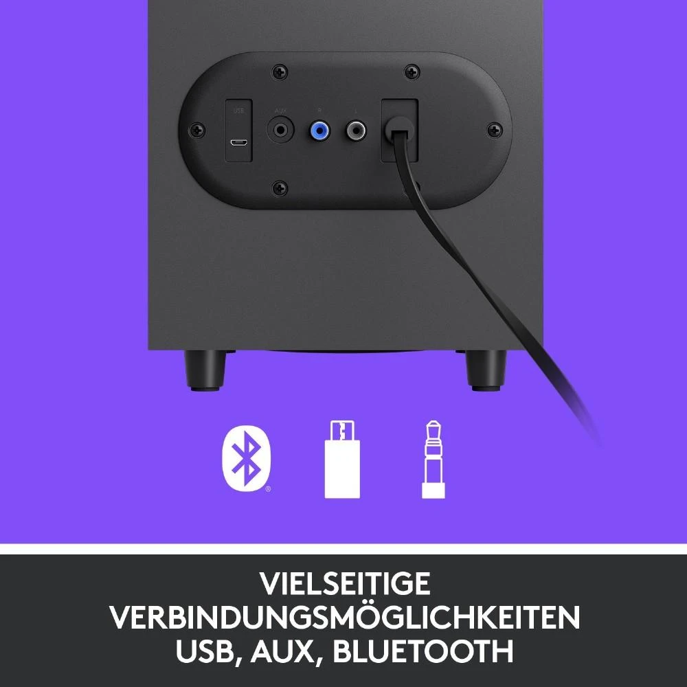 Logitech Z407 Bluetooth kompiuterio garsiakalbiai su žemųjų dažnių garsiakalbiu ir belaidžiu valdymu