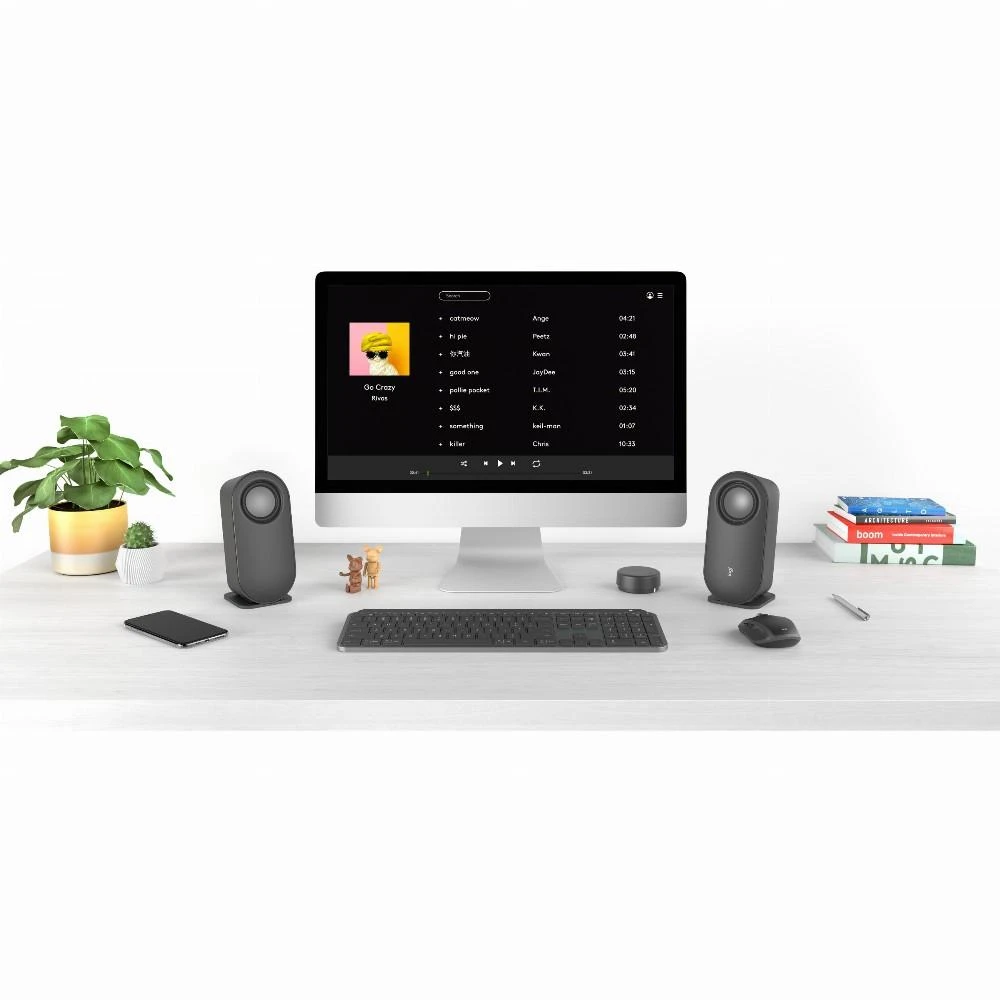 Logitech Z407 Bluetooth kompiuterio garsiakalbiai su žemųjų dažnių garsiakalbiu ir belaidžiu valdymu