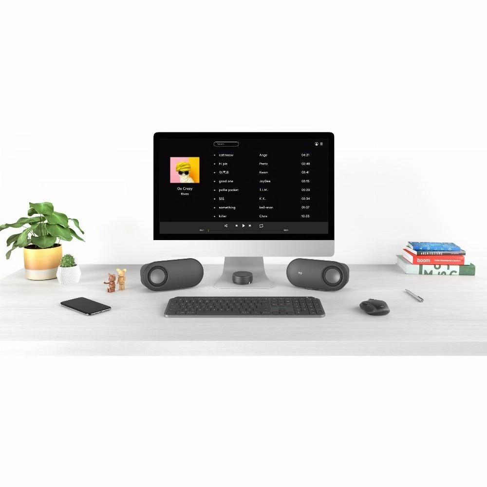 Logitech Z407 Bluetooth kompiuterio garsiakalbiai su žemųjų dažnių garsiakalbiu ir belaidžiu valdymu