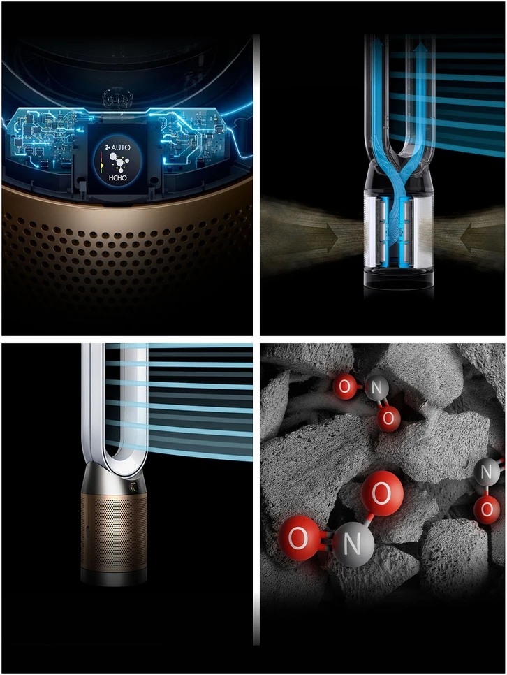 Oro valytuvas Dyson Purifier Cool TP12, Baltos ir aukso spalvos