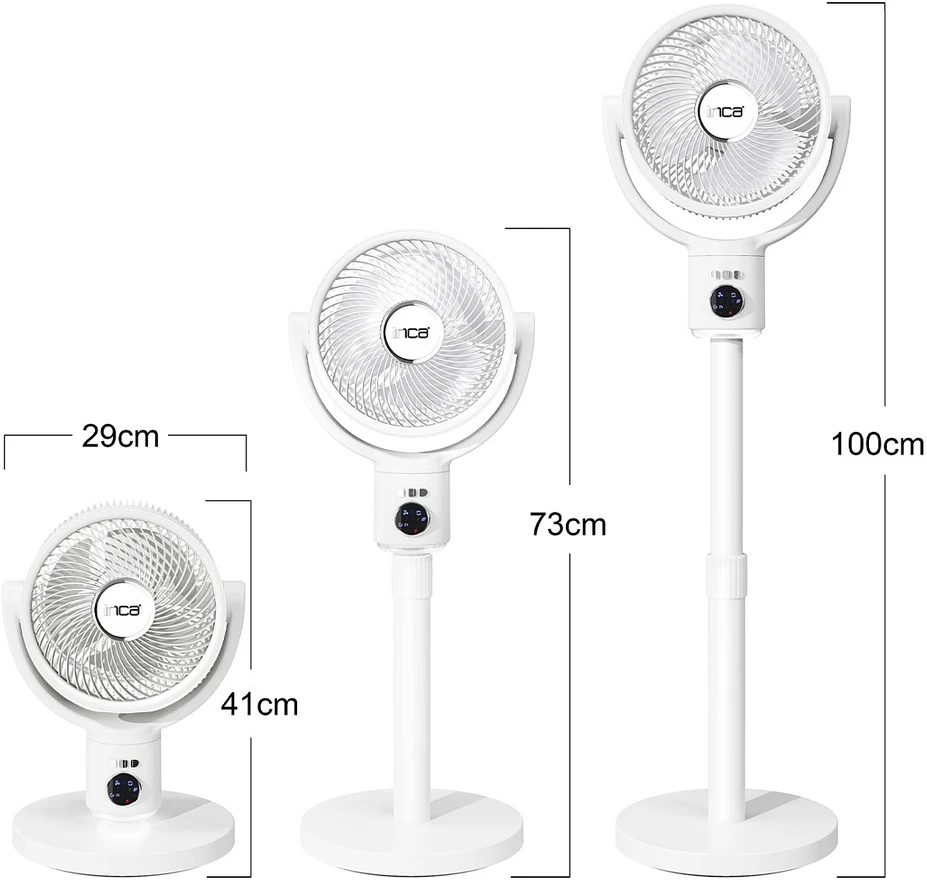 Wentylator Ronic Zyle INCA Ventiliatorius +Akku BLDC-Motor 5 poziomów LED balta