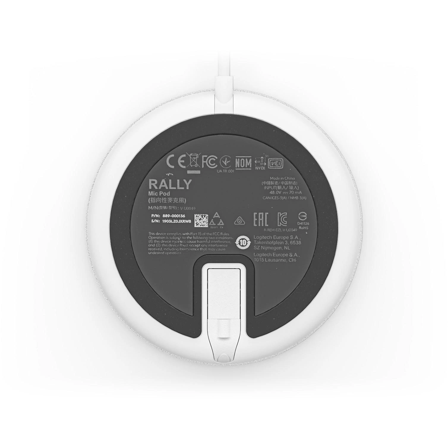 Mikrofonas Logitech 952-000038 Balta