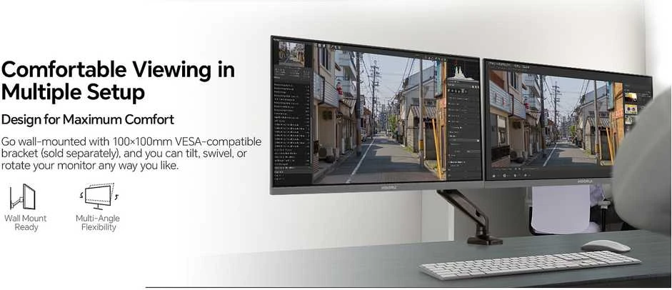 Monitorius KOORUI ESSENTIAL E2212F - 1920x1080 6ms 100Hz 3000:1 250nit