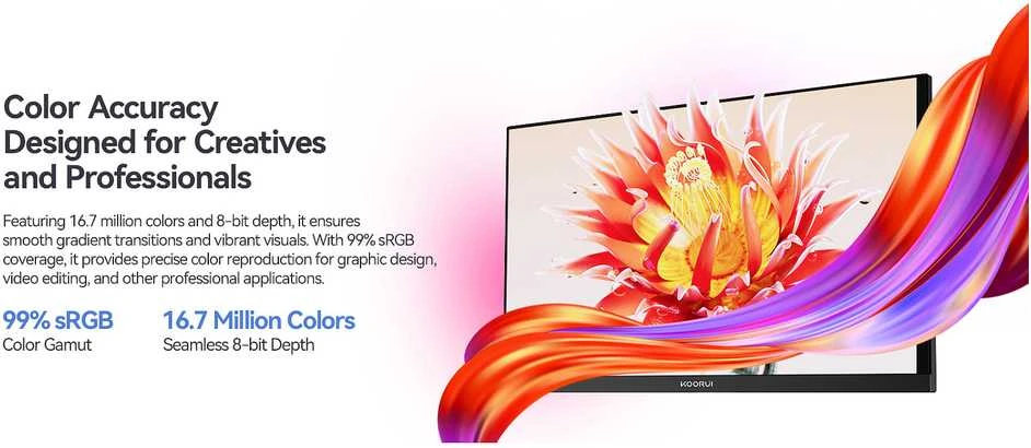 Monitorius KOORUI ESSENTIAL E2411H - 1920 x 1080 IPS 120 Hz 6 ms 16:9