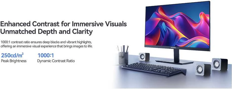 Monitorius KOORUI ESSENTIAL E2411H - 1920 x 1080 IPS 120 Hz 6 ms 16:9