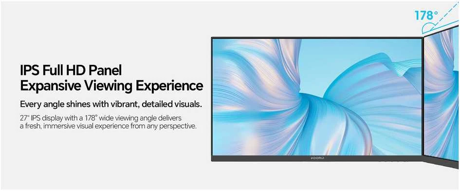 Monitorius KOORUI ESSENTIAL E2711F - 1920 x 1080 IPS 100 Hz 6 ms 16:9