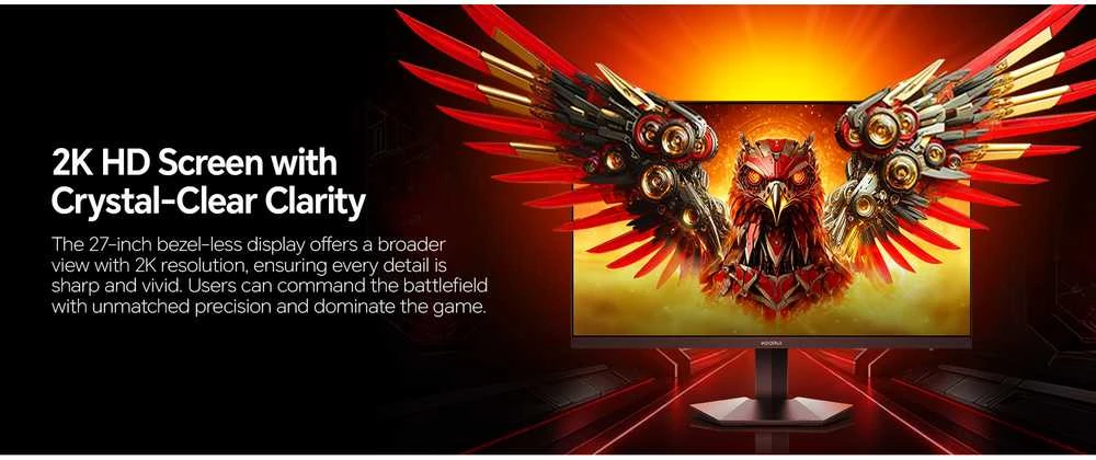 Gaming Monitorius KOORUI G2721P 27in 2560 x 1440 IPS 1ms HDR400 DP HDMI