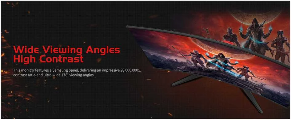 Gaming Monitorius KOORUI G3221SC - Curved 170Hz 1ms 3000:1 DP/HDMI