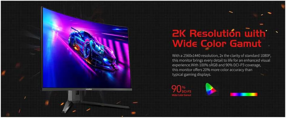 Gaming Monitorius KOORUI G3221SC - Curved 170Hz 1ms 3000:1 DP/HDMI