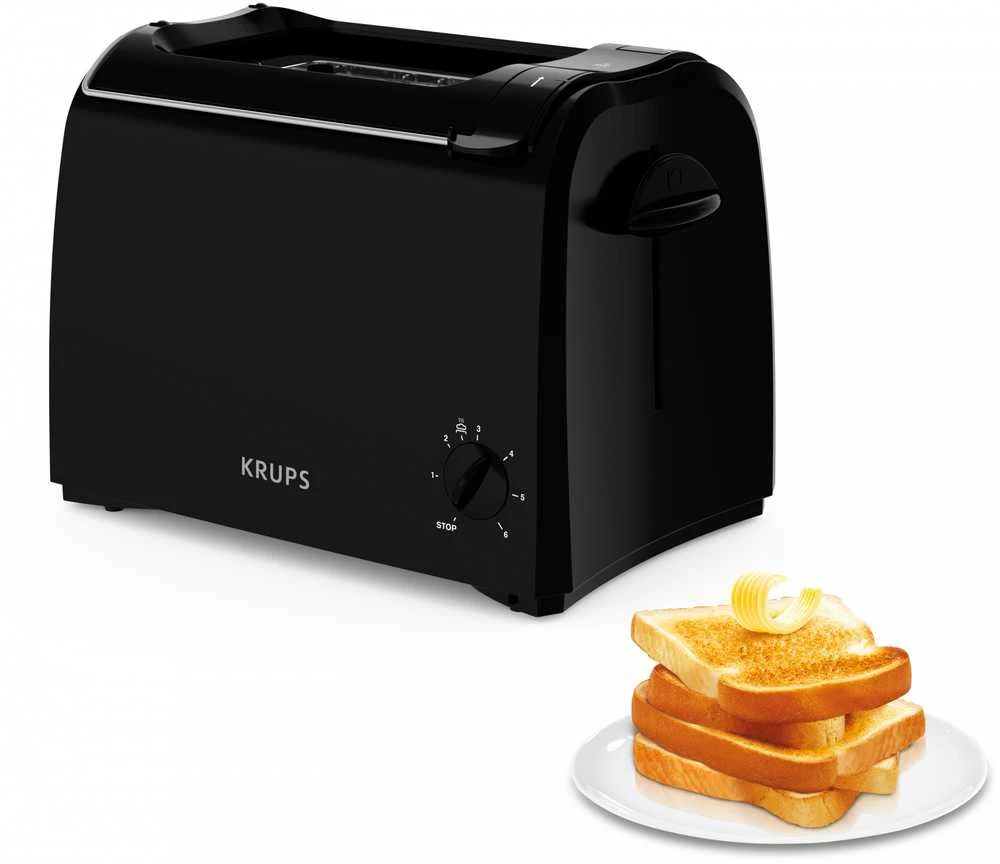 Krups ProAroma skrudintuvas 2 griežinėliai Juoda 700 W