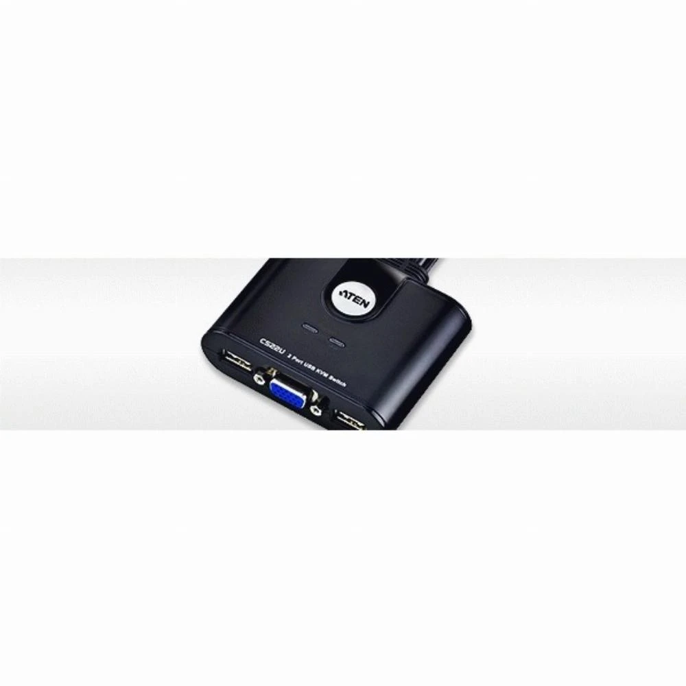 Aten 2 prievadų USB VGA kabelis KVM jungiklis su nuotolinio prievado parinkikliu | Aten | KVM kabelis KVM jungikliai CS22U Ieškoti produkto arba raktinio žodžio 2 prievadų USB VGA kabelis KVM jungiklis su nuotolinio prievado parinkikliu