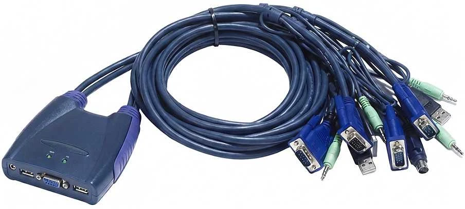 Aten 4 prievadų USB VGA/garso kabelio KVM jungiklis | Aten | 4 prievadų USB VGA / garso kabelio KVM jungiklis (0,9 m, 1,2 m)