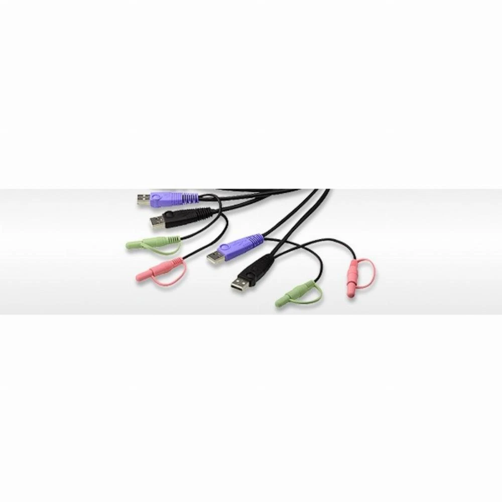 Aten 2 prievadų USB HDMI/garso kabelio KVM jungiklis su nuotolinio prievado parinkikliu | Aten