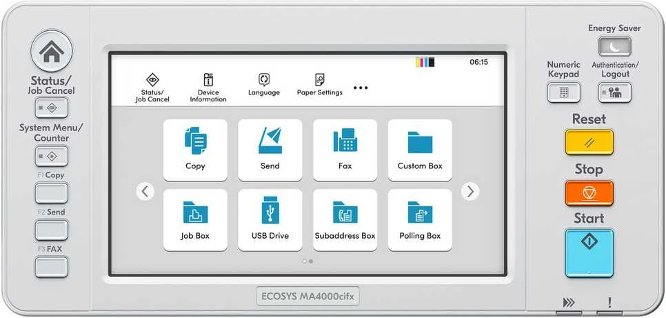 Kyocera ECOSYS MA4000cifx Spausdintuvas lazerinis spalvotas MFP A4 40 ppm Tinklinis LAN USB