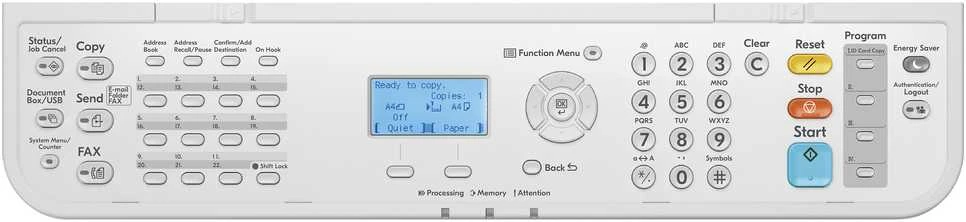 Kyocera ECOSYS MA4500fx Spausdintuvas lazerinis MFP nespalvotas A4 45 ppm Faksas Tinklinis LAN WLAN USB
