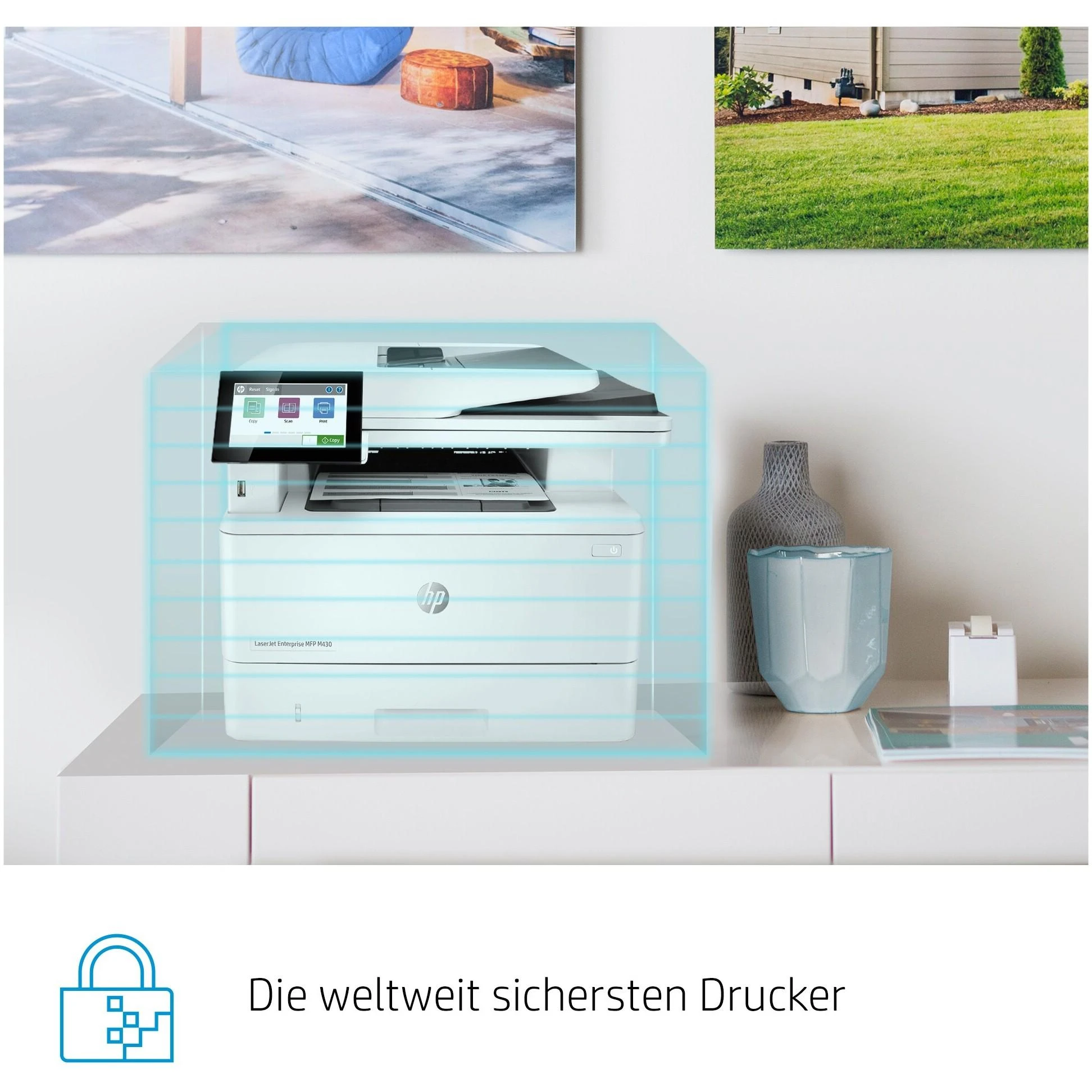 Hewlett Packard (HP) HP LaserJet Enterprise MFP M430f AIO All-in-One Spausdintuvas - A4 Mono lazerinis, Spausdinti/Kopijuoti/Dual-Side Scan/Faksas, Automatinis dokumentų tiektuvas, Auto-Duplex, LAN, 38ppm, 900-4800 pages per mėnuo (pakeičia M521f / M521dn)