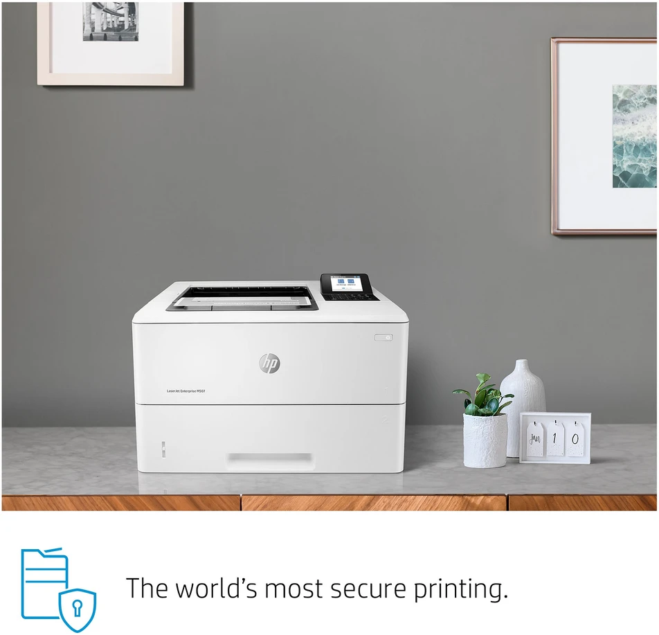 Hewlett Packard (HP) HP LaserJet Enterprise M507dn Spausdintuvas - A4 Mono lazerinis, Spausdinimas, Automatinis dokumentų tiektuvas, Auto-Duplex, LAN, 43ppm, 2000-7500 puslapių per mėnesį (pakeičia M506dn)
