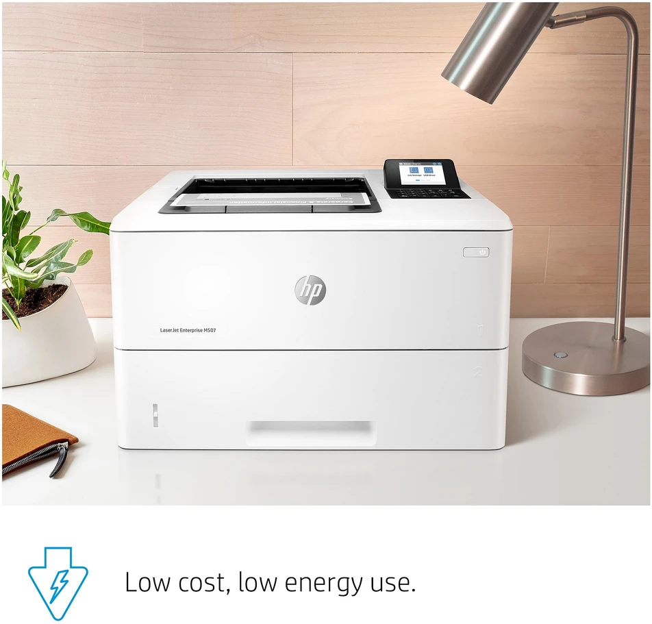 Hewlett Packard (HP) HP LaserJet Enterprise M507dn Spausdintuvas - A4 Mono lazerinis, Spausdinimas, Automatinis dokumentų tiektuvas, Auto-Duplex, LAN, 43ppm, 2000-7500 puslapių per mėnesį (pakeičia M506dn)