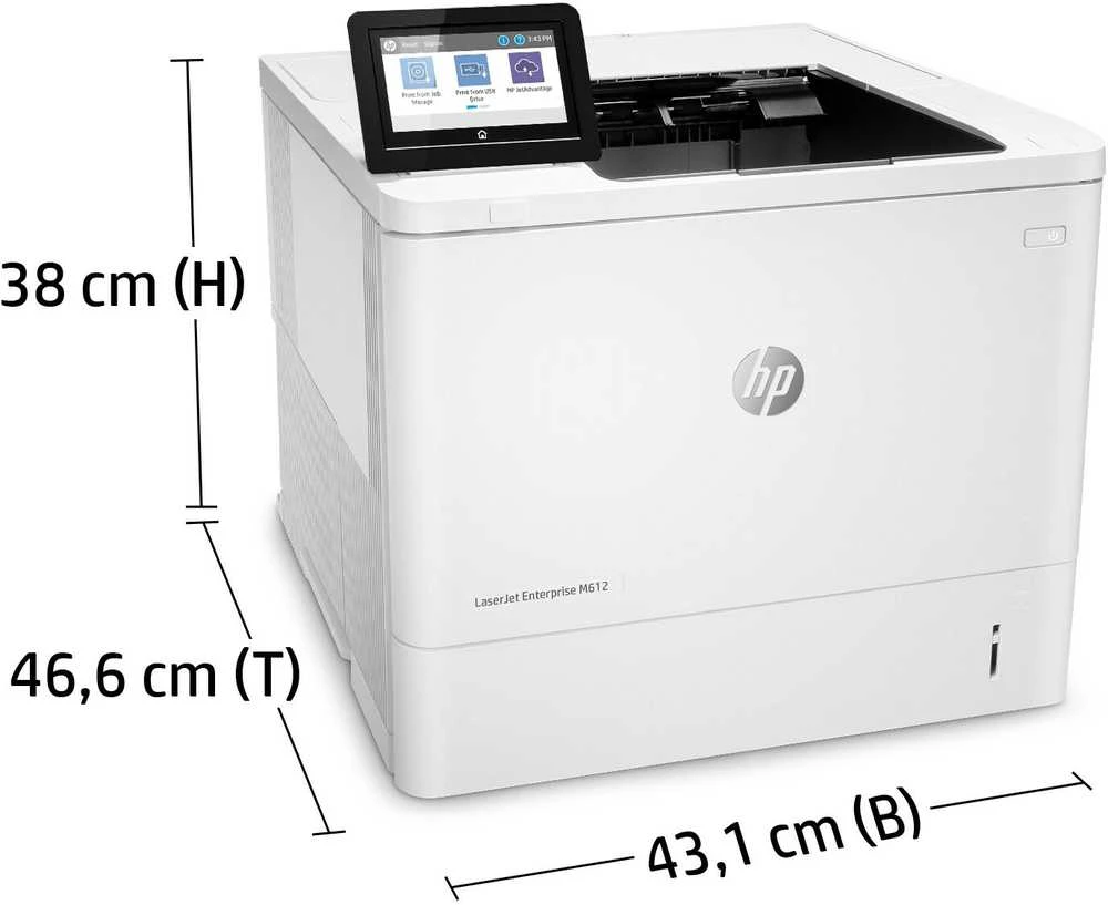 Hewlett Packard (HP) HP LaserJet Enterprise M612dn Spausdintuvas Mono Duplex lazerinis A4 1200x1200dpi 71 psl./min. 650 lapų USB LAN