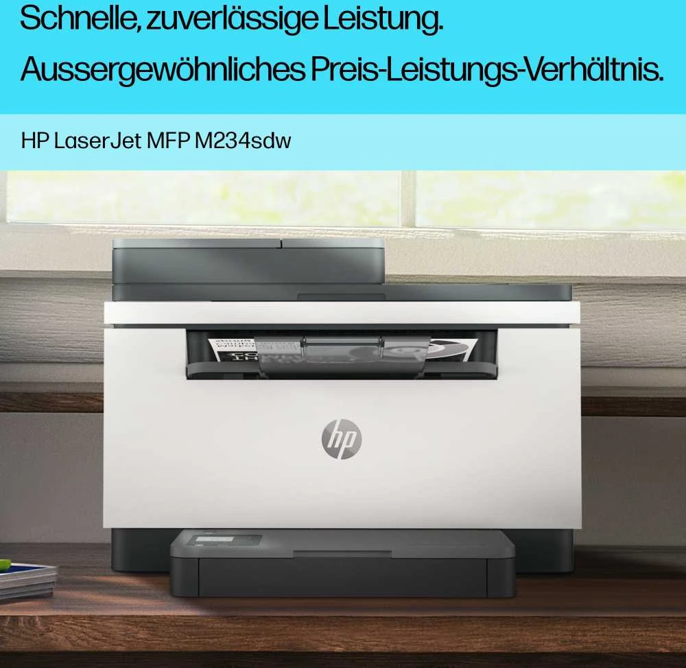 Hewlett Packard (HP) HP Enterprise HP LaserJet MFP M234sdw - Daugiafunkcis spausdintuvas - Nespalvotas - Lazerinis - Legal (216 x 356 mm) (originalas) - Legal (laikmenos) - Iki 29 psl./min. (kopijavimas) - Iki 29 psl./min. (spausdinimas) - 150 lapų - USB 2.0, LAN, Wi-Fi(n), Bluetooth (9YG05F#ABD)