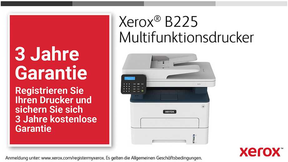 Spausdintuvas XEROX B225, Baltos/Pilkos spalvos